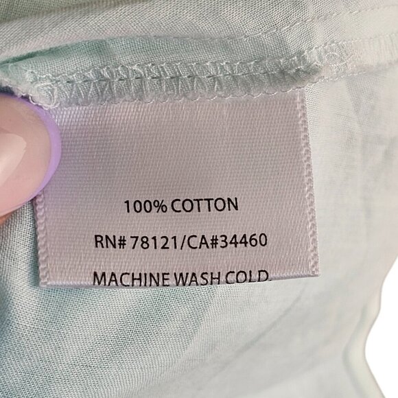 Eileen Fisher White to Blue Ombre Cotton & Linen Dress Combo Sz S - Picture 5 of 8